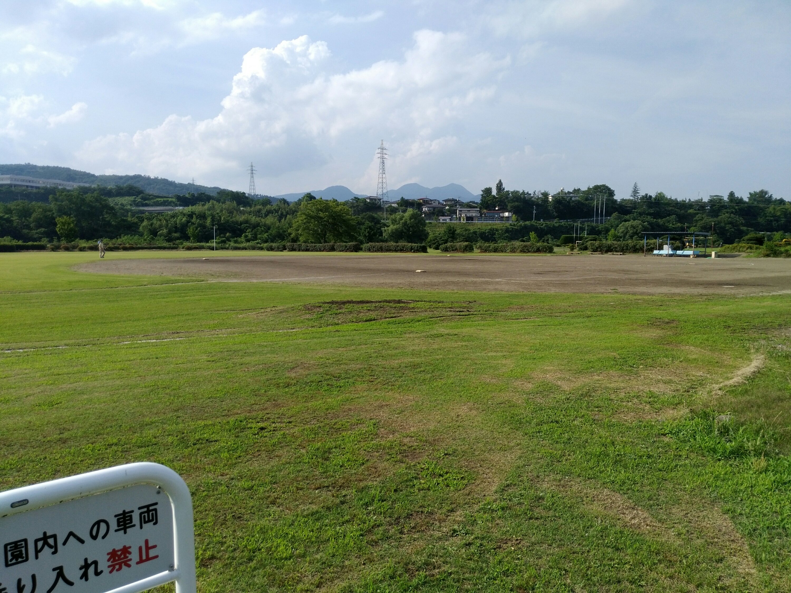 白石市 白石川緑地公園の野球場