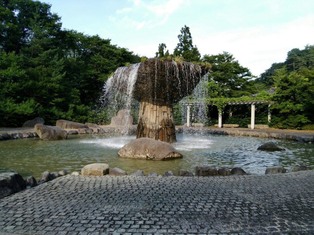 材木岩公園の噴水