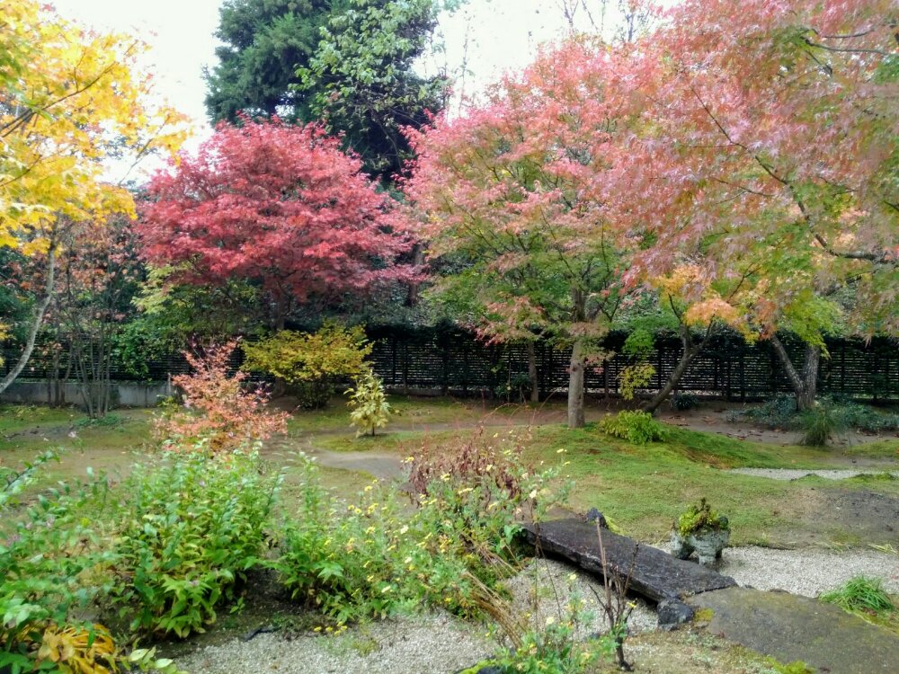 秋保慈眼寺の紅葉が美しい庭園