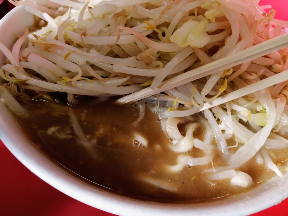 ラーメン二郎仙台店のスープ
